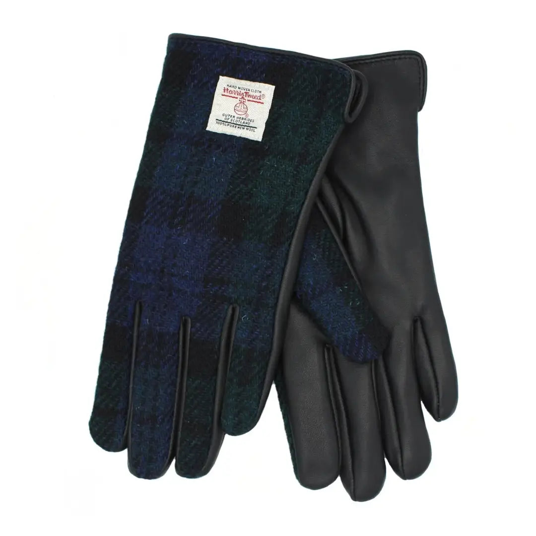 fleece gloves for added warmth-Goggles for alpine skiing-Heather Skye Harris Tweed And Leather Women's Gloves