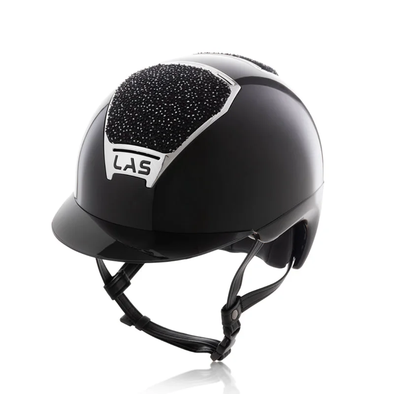 Helmet for Downtown Rides-LAS Helmet Opera Crystal Medley Black with Standard Visor