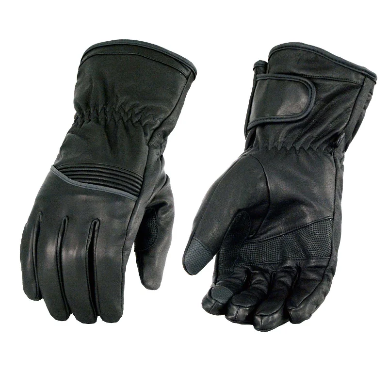 fashion leather gloves for winter-Goggles with cushioned seals-Milwaukee Leather MG7551 Men's Black Cowhide Leather Gauntlet Motorcycle Hand Gloves W/ i-Touch Screen and Waterproof