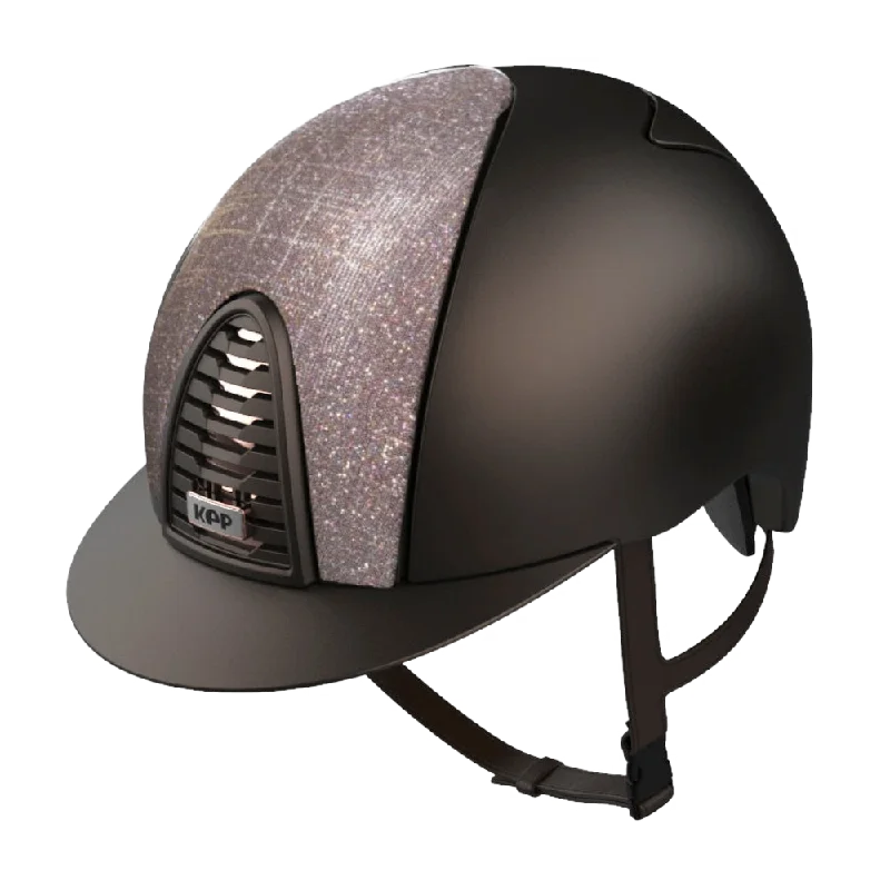 Riding Helmet Cromo 2.0 Textile Brown - Galassia Pink Front by KEP Italia