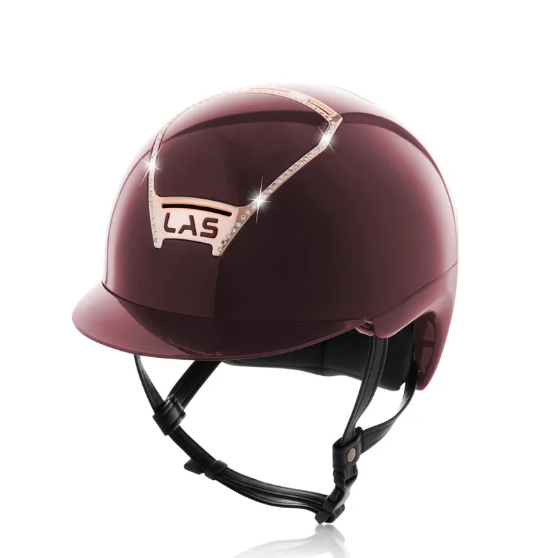 Helmet for Adrenaline Junkies-LAS Helmet Opera Metal Burgundy Crystal Front