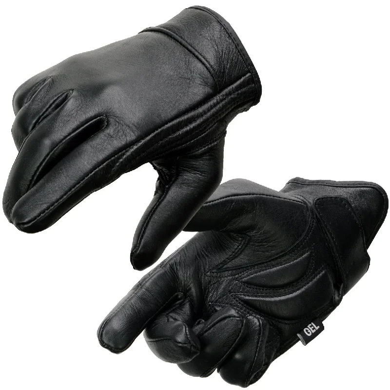 wool gloves for outdoor activities-Goggles with quick-dry straps-Milwaukee Leather MG7510 Men's Black Leather Gel Padded Palm Short Wrist Motorcycle Hand Gloves W/ ‘Full Panel Cover’