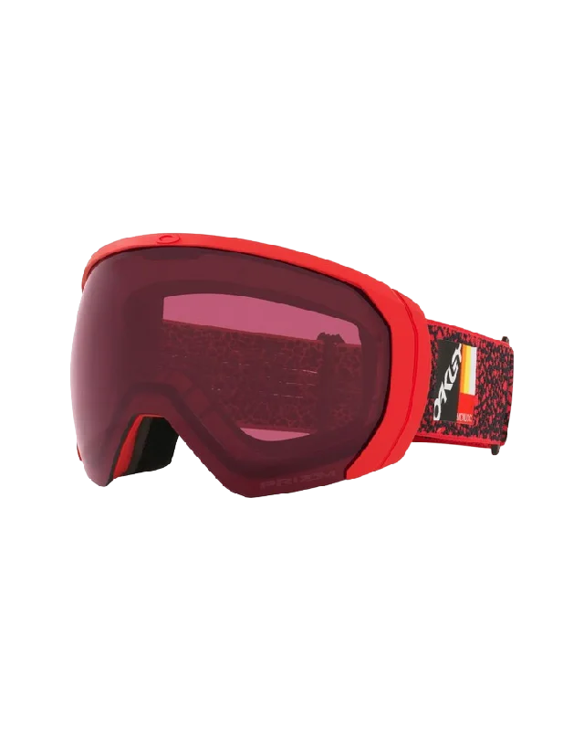 Oakley Flight Path L Snow Goggles - Redline Crackle / Prizm Snow Dark Grey