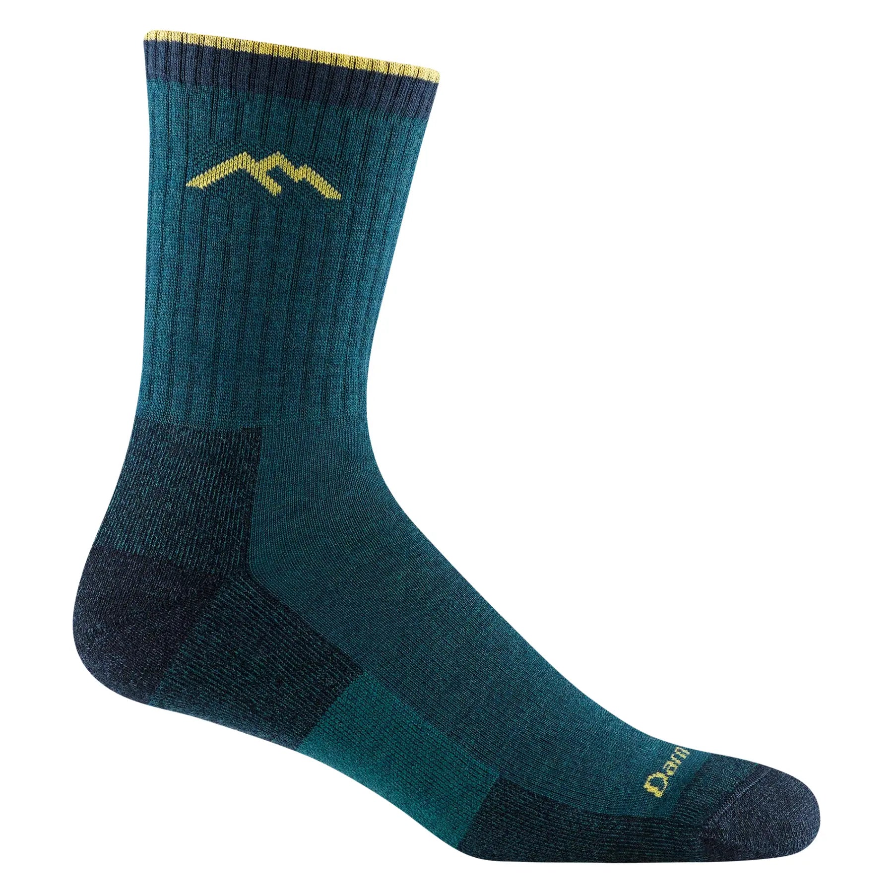 wool blend socks for snowboarding-  Darn Tough 1466 Men's Hiker Micro Crew Midweight Hiking Sock - Dark Teal