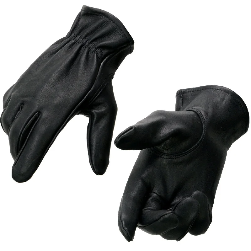 snowproof gloves for harsh conditions-Goggles for daily wear-Milwaukee Leather MG7595 Men's Black Deerskin Unlined Motorcycle Hand Gloves W/ Sinch Wrist Closure