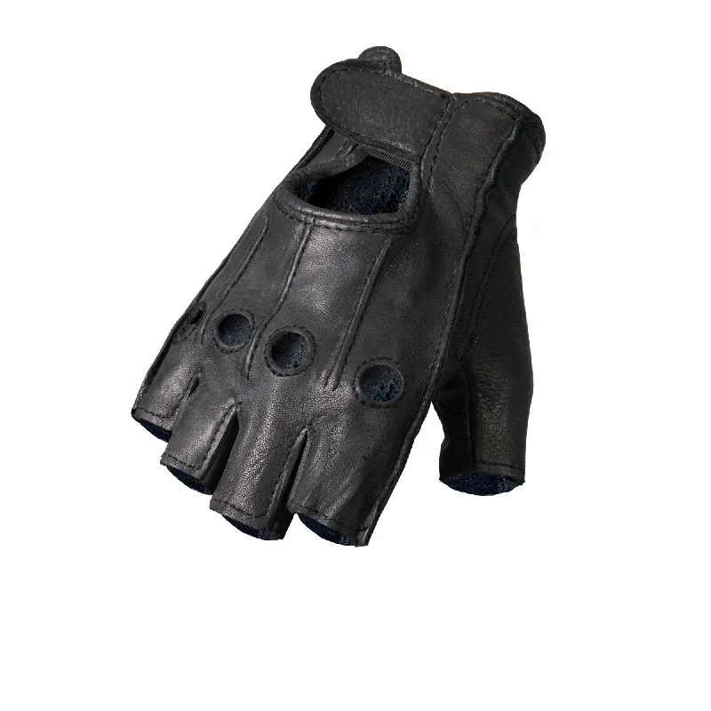 winter gloves for high-altitude skiing-Goggles for frosty mornings-Hot Leathers GVD1005 Deerskin Fingerless Gloves