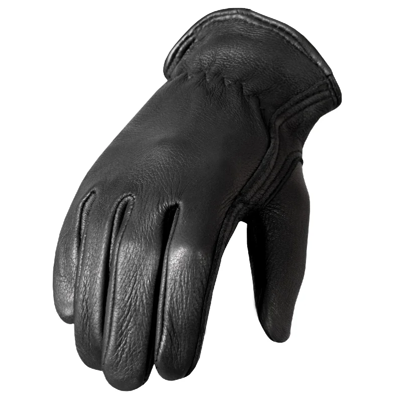 winter gloves for protecting from frostbite-Goggles with warm tones-Hot Leathers GVD1002 Classic Deerskin Unlined Driving Glove