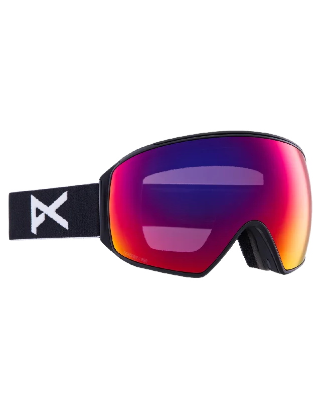 Anon M4 Toric Low Bridge Snow Goggles + Bonus Lens + Mfi® Face Mask - Black/Perceive Sunny Red Lens