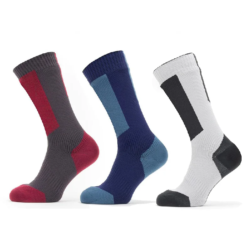 merino wool socks for skiing-  Sealskinz Waterproof Cold Weather Mid Socks with Hydrostop