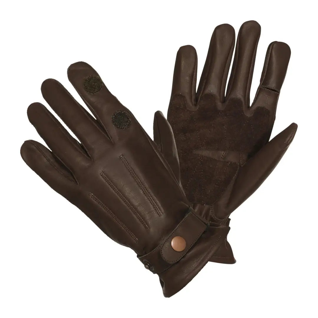 waterproof mittens for snow and rain protection-Goggles for muddy rides-Percussion Rambouillet Leather Gloves