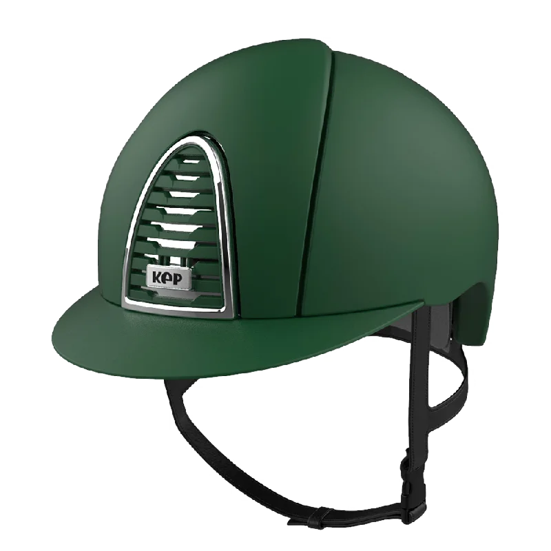 Helmet with Green Fit-Riding Helmet Cromo 2.0 Textile Dark Green by KEP