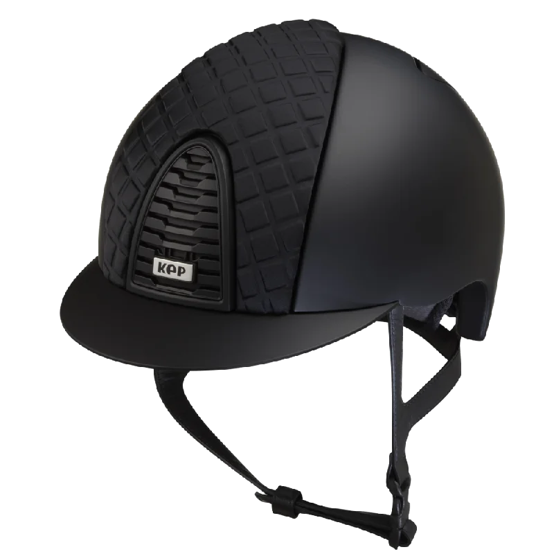 Helmet with Luxe Fit-Riding Helmet Cromo 2.0 Textile - Black Milano by KEP