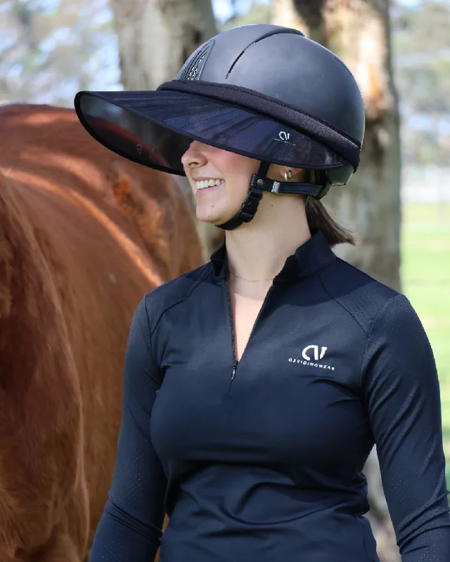 Helmet for Group Riders-Helmet Brim: Sun Visor for Horse Riding By QJ Riding Wear