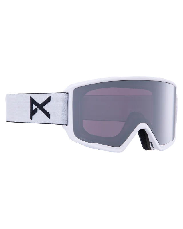 Anon M3 Low Bridge Fit Snow Goggles + Bonus Lens + MFI - White / Perceive Sunny Onyx