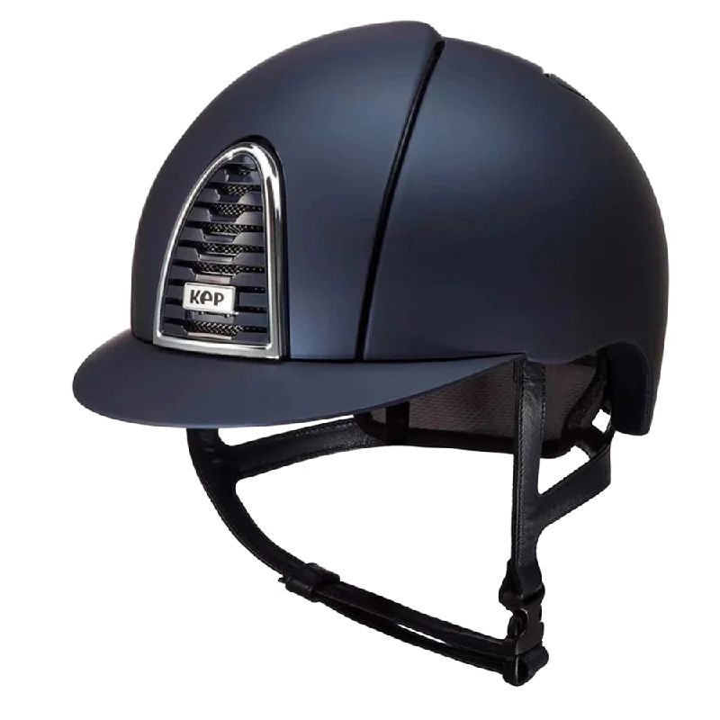 Helmet with Custom Look-Riding Helmet Cromo 2.0 Textile Navy Blue by KEP