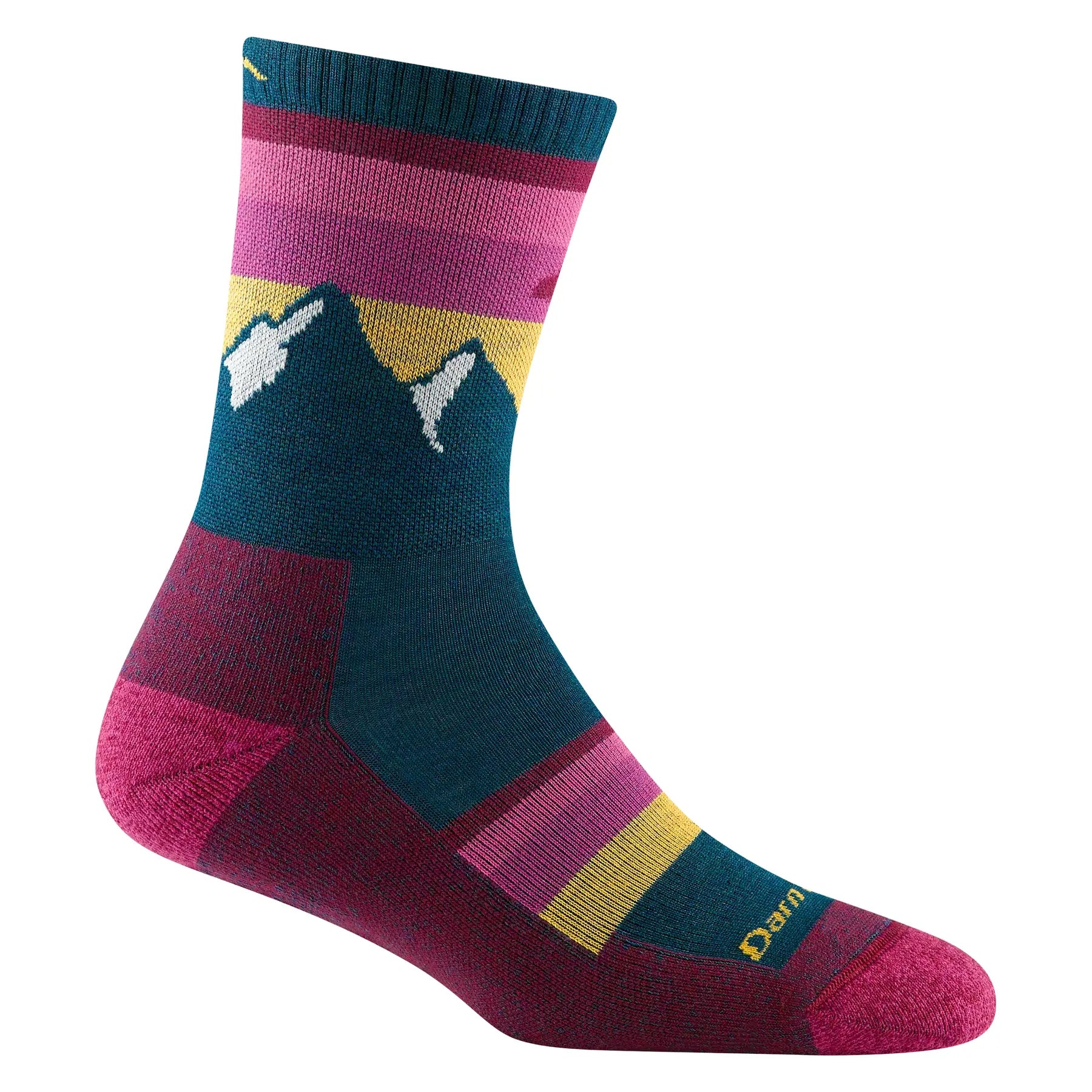 high-performance ski socks with padding-  Darn Tough 5005 Women's Sunset Ledge Mirco Crew Lightweight Hiking Sock - Dark Teal