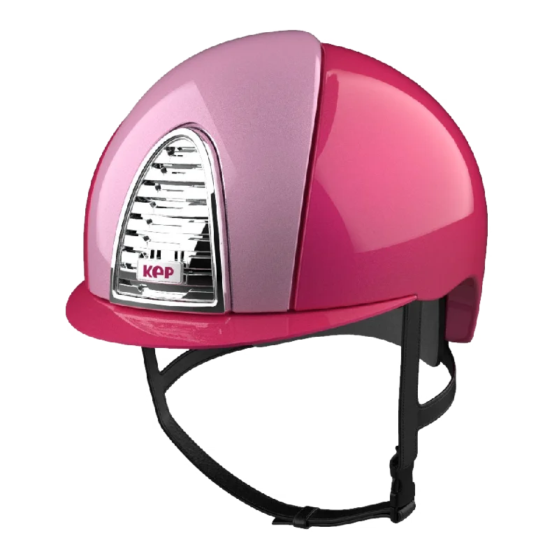 Helmet with Tough Fit-Riding Helmet Cromo 2.0 XC Polish Cerise & Pink by KEP