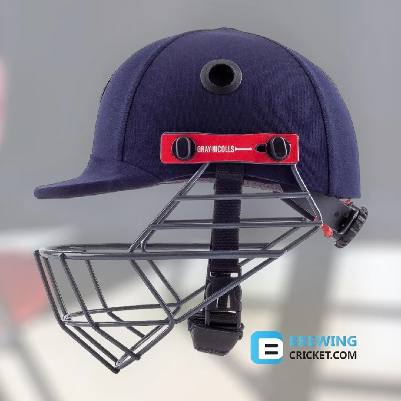 Helmet with Chevron Prints-Gray-Nicolls Elite Junior - Cricket Helmet