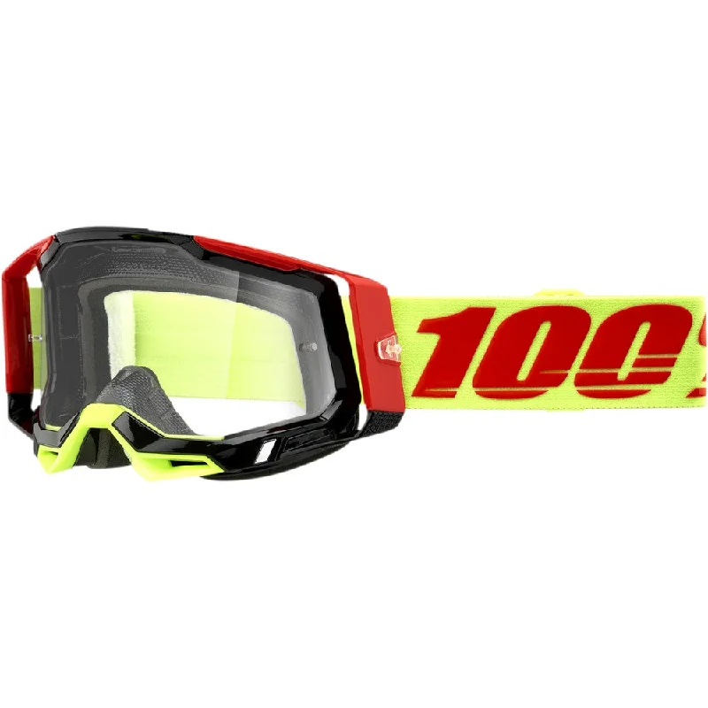 Neon Yellow/Red / Clear Lens