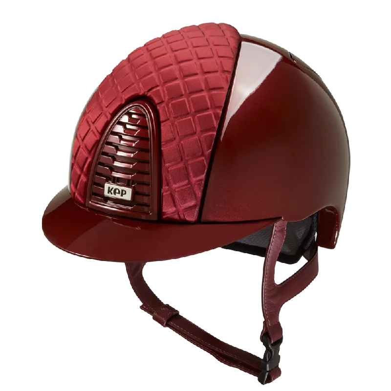 Helmet with Tile Fit-Riding Helmet Cromo 2.0 Metal - Burgundy Milano by KEP