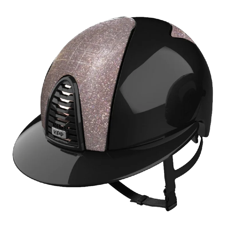 Helmet for Mature Rest-Riding Helmet Cromo 2.0 Polish Polo Black - Galassia Pink Front & Rear by KEP Italia