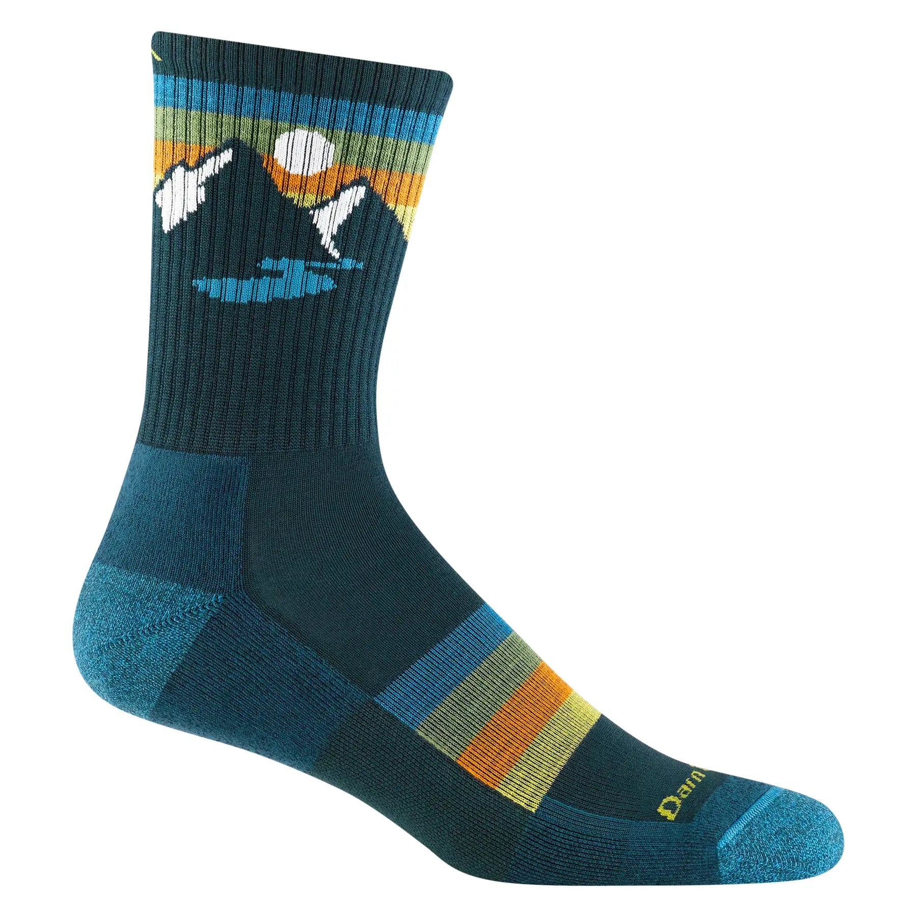 ski socks with thick wool-  Darn Tough 1997 Men's Sunset Ridge Micro Crew Lightweight Hiking Sock - Bottle