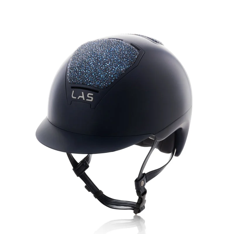 Helmet for Club Teams-LAS Helmet Opera Crystal Medley Navy Blue with Large Visor