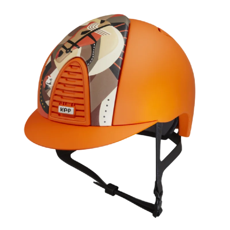 Helmet with Audio Ports-Riding Helmet Cromo 2.0 - Orange Pegasus by KEP