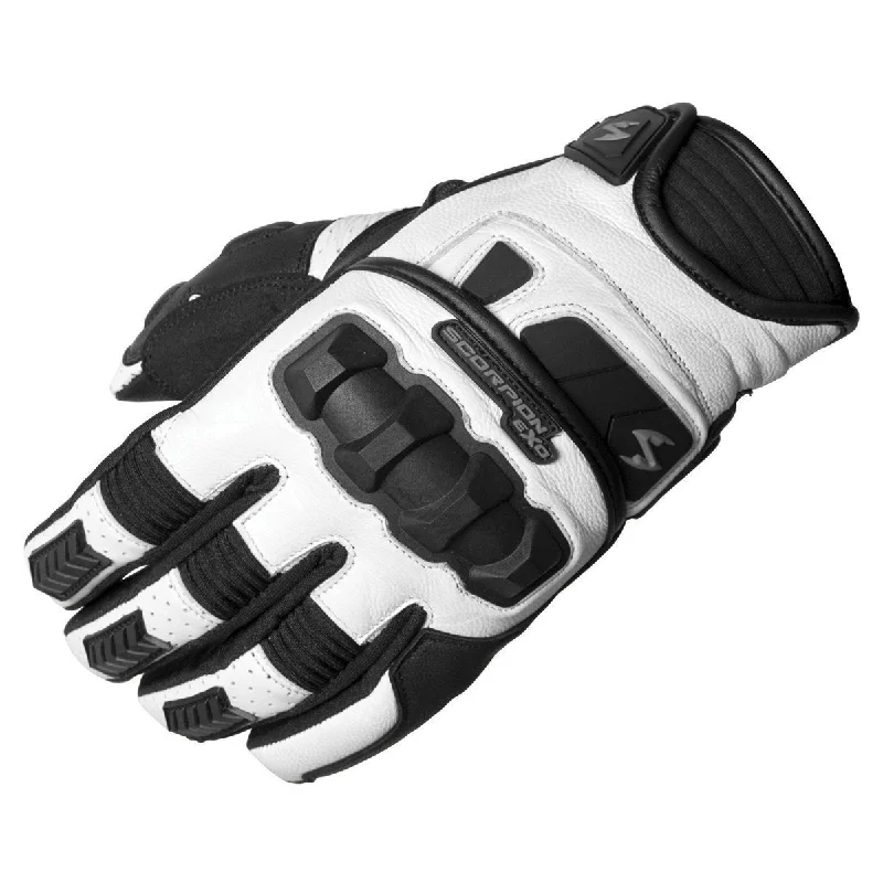 leather gloves for warmth and style-Goggles with smooth finishes-Scorpion Klaw II White Leather Gloves