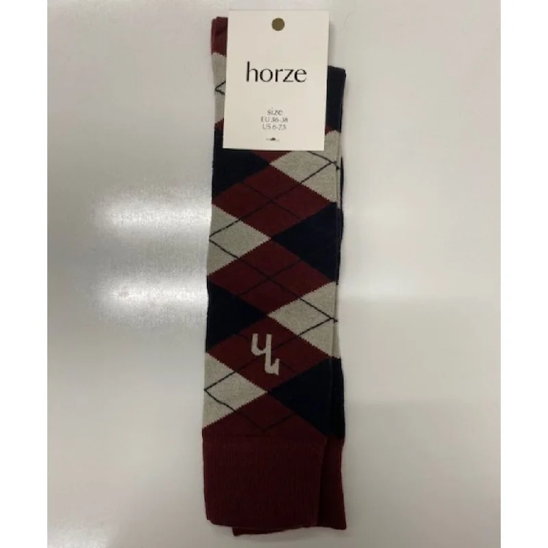 soft wool ski socks-  Horze Argyle Socks 4