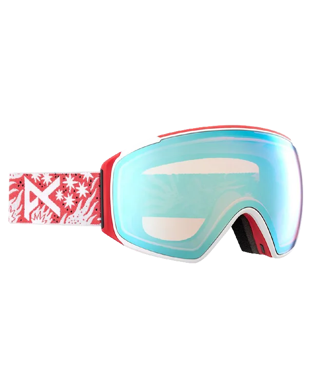 Anon M3 Low Bridge Fit Snow Goggles + Bonus Lens + MFI - Joshua Noom / Perceive Variable Blue