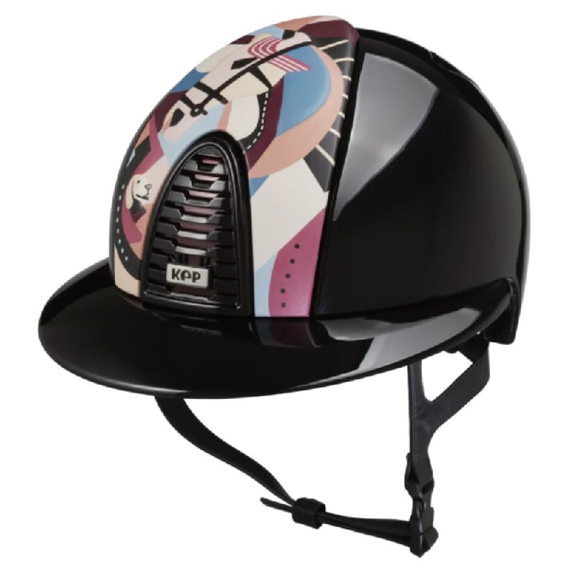 Helmet with Half Face-Riding Helmet Cromo 2.0 Polish Polo - Pink Pegasus by KEP