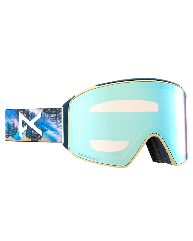 Anon M4 Cylindrical Snow Goggles + Bonus Lens + Mfi® Face Mask - Chet Malinow/Perceive Variable Blue Lens