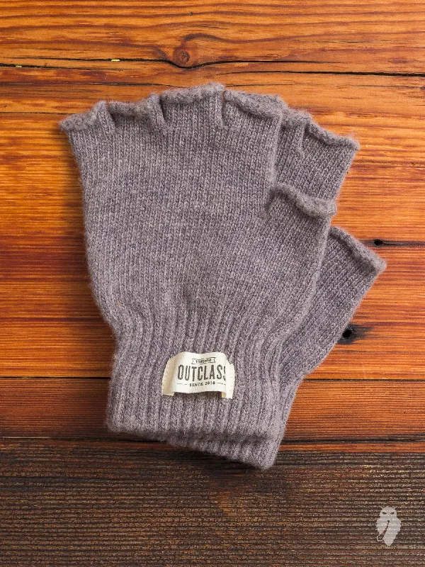 insulated gloves for wet snow protection-Goggles for overnight trips-Fingerless Wool Gloves in Ash Grey