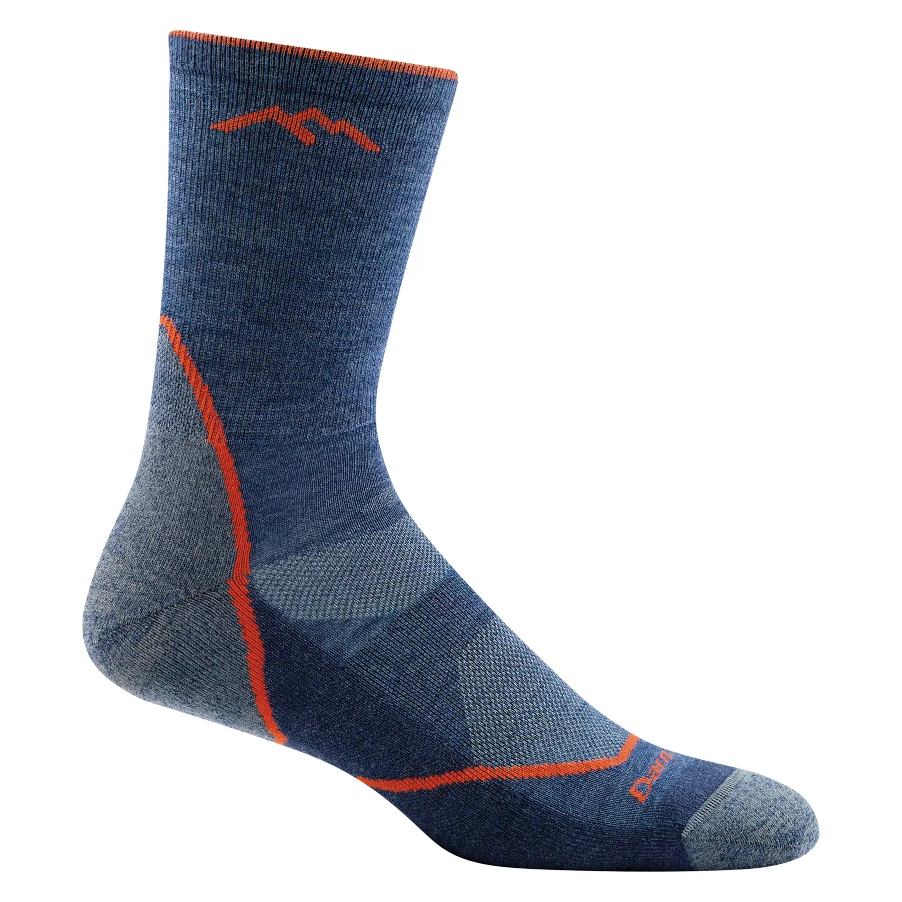 durable ski socks for long trips-  Darn Tough 1972 Men's Light Hiker Micro Crew Lightweight Hiking Sock - Denim