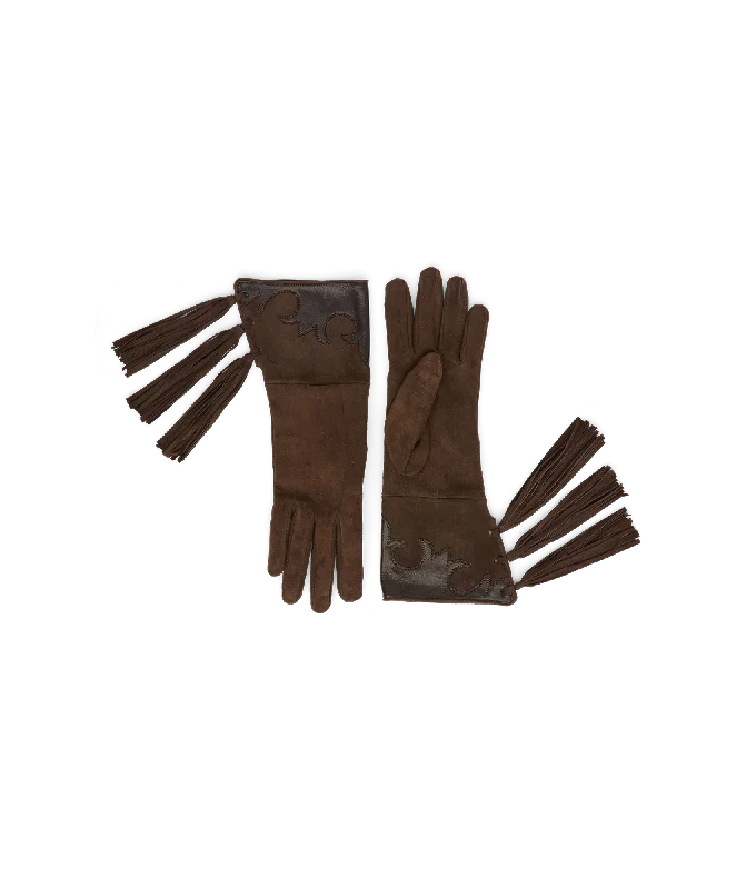 waterproof gloves for keeping hands dry in snow-Goggles with trendy graphics-Elegante Gloves :: Chocolate