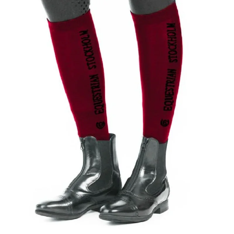 anti-odor ski socks-  Equestrian Stockholm Sportive Bordeaux Socks