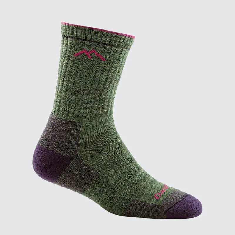 soft ski socks for hiking-  Darn Tough 1903 Womens Hiker Micro Crew Cushion Socks - Moss Heather