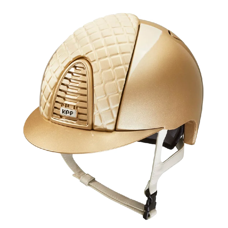 Helmet with Frost Fit-Riding Helmet Cromo 2.0 Metal - Sand Milano by KEP