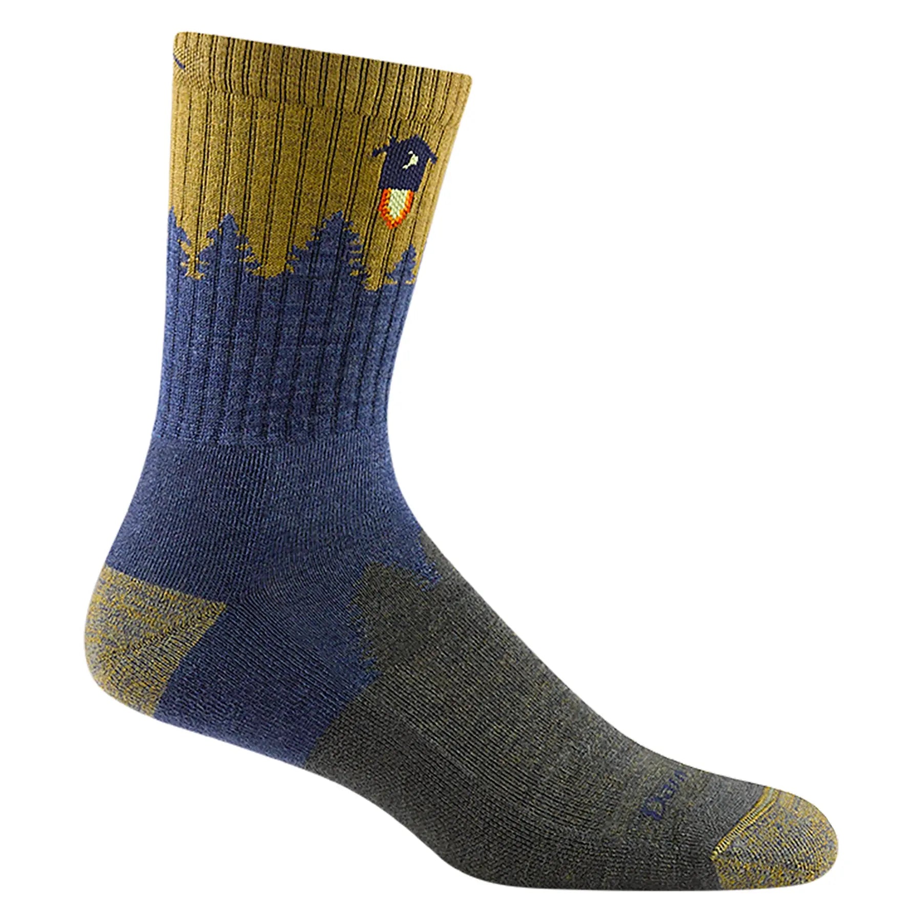 compression socks for snow-  Darn Tough 1974 Men's Number 2 Micro Crew Midweight Hiking Socks - Denim