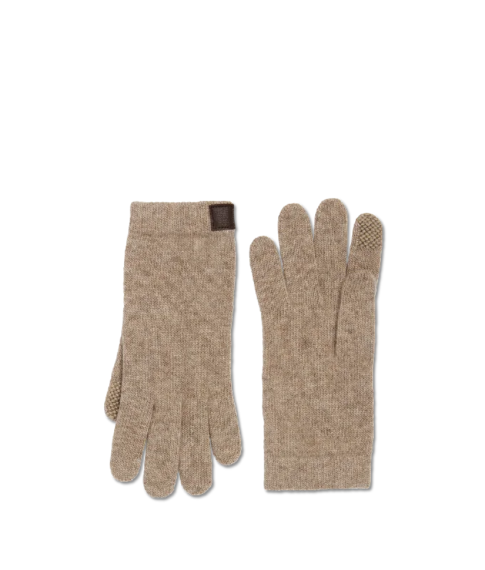 insulated gloves for working in freezing temperatures-Goggles with bold accents-Cashmere Tech Gloves :: Nile Brown