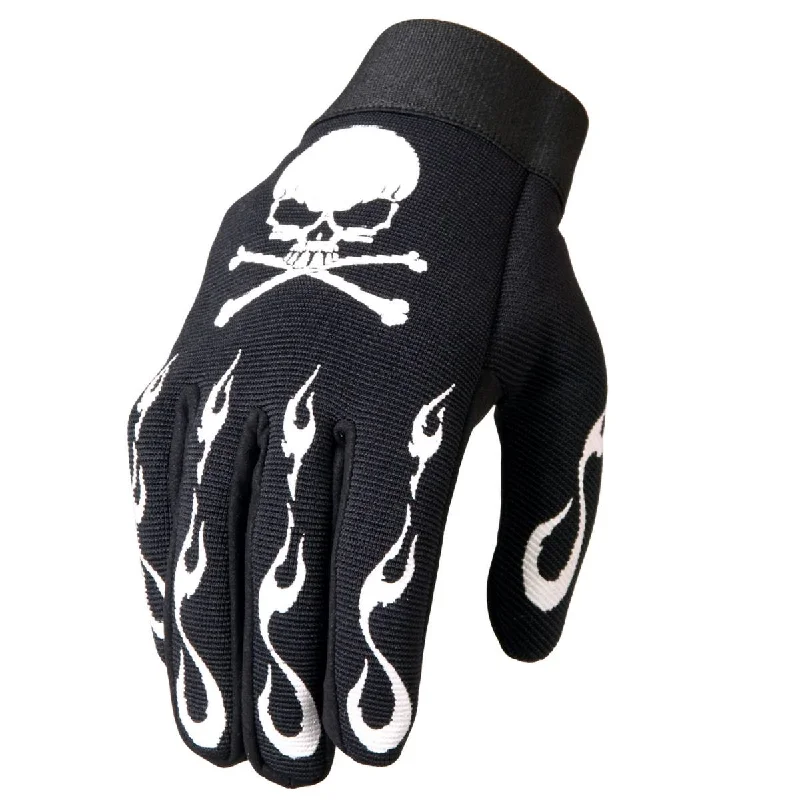 stylish winter gloves for women’s fashion-Goggles for calm waters-Hot Leathers GVM2006 Skull and Crossbones Mechanics Gloves