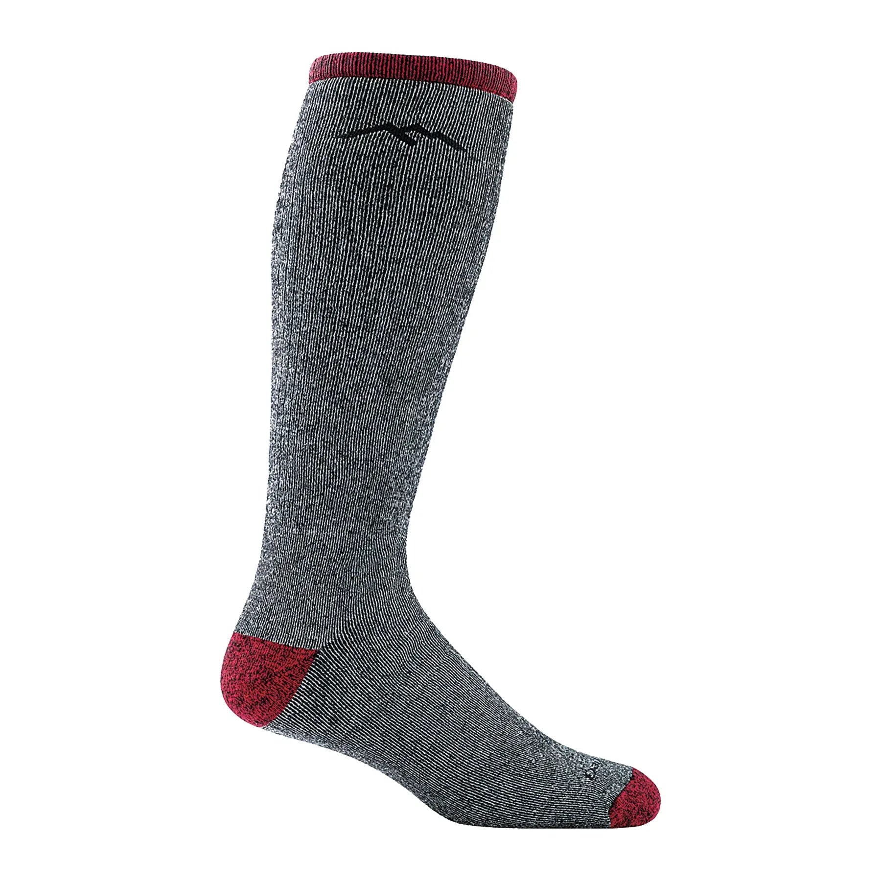 comfortable wool blend ski socks-  Darn Tough 1955 Men's Mountaineering Over-the-Calf Heavyweight Hiking Sock - Smoke