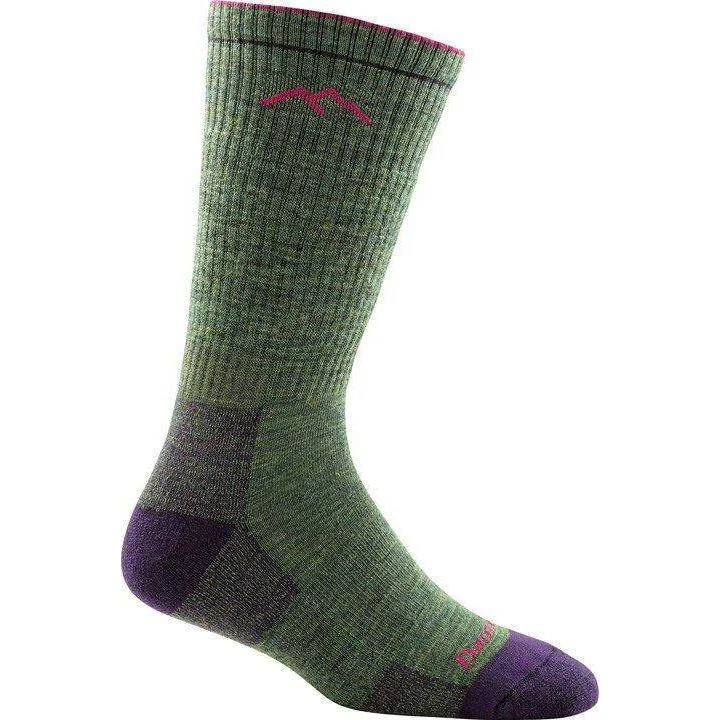 comfortable padded ski socks-  Darn Tough 1907 Womens Hiker Boot Cushion Sock - Moss Heather