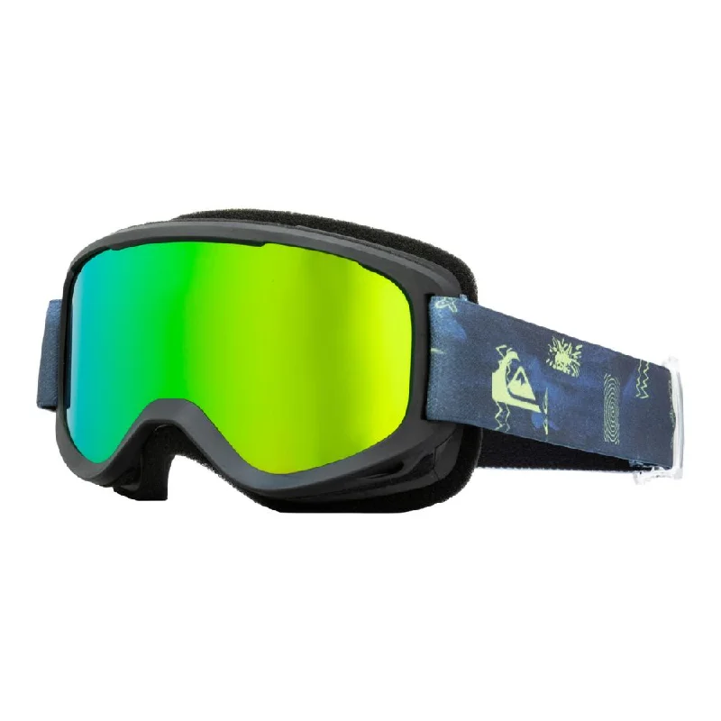 Quiksilver Little Grom Boys Ski Goggles - Shadow Check/Green Cat.3