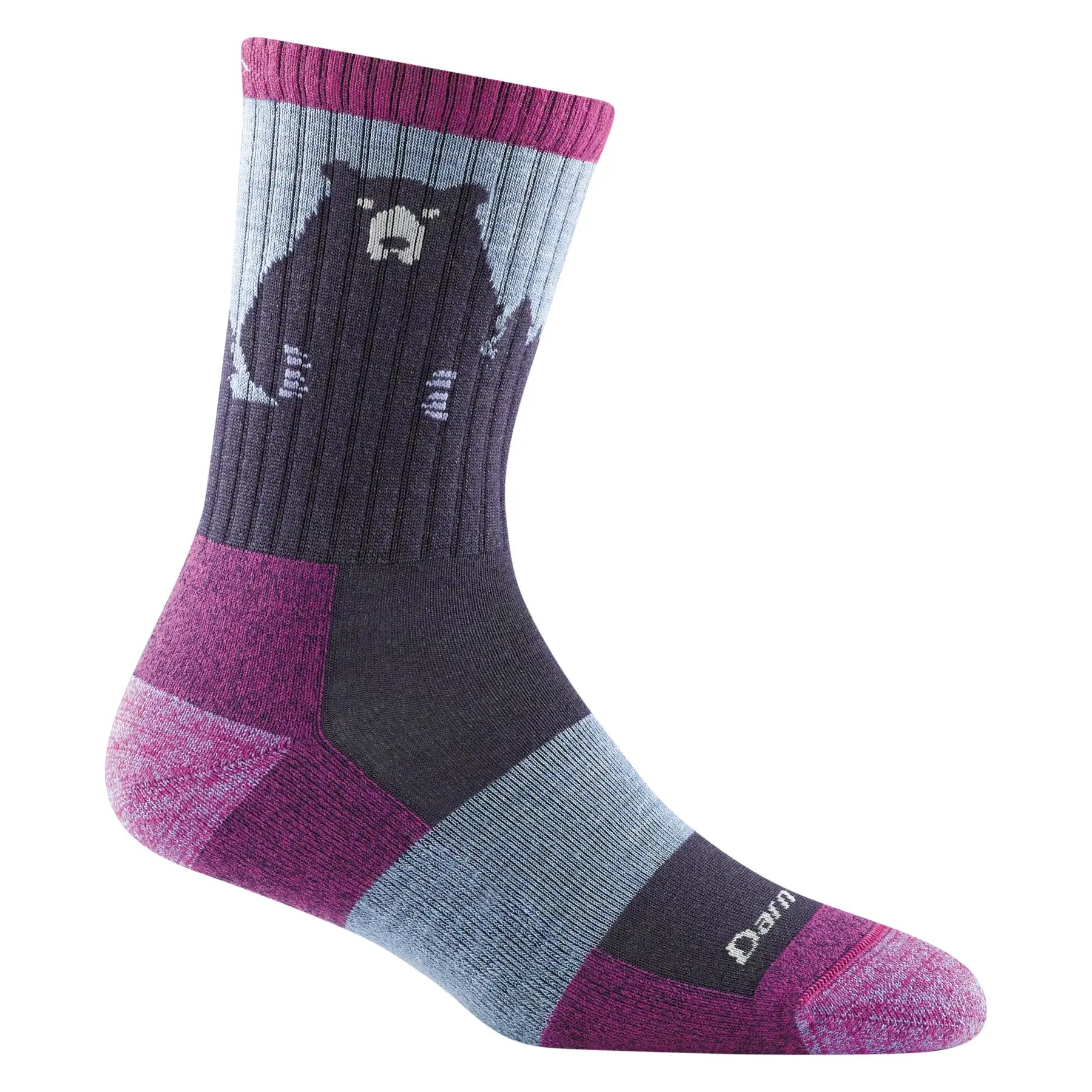 comfortable ski socks for extreme temperatures-  Darn Tough 1970 Women's Bear Town Micro Crew Lightweight Hiking Sock - Purple