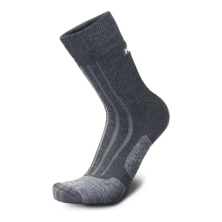 cushioned wool ski socks-  Meindl MT6 Men's Merino Trekking Socks - Anthracite