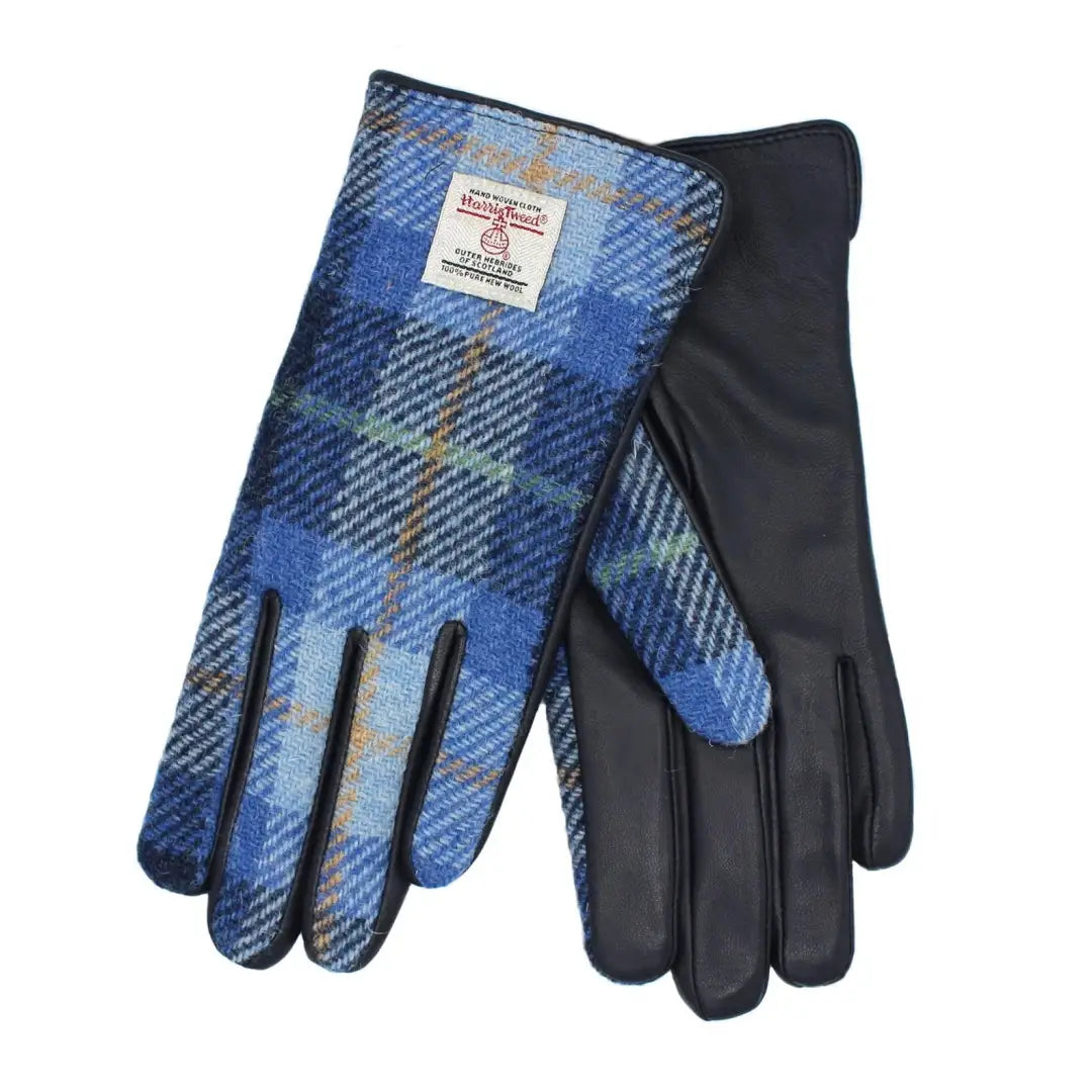 protective gloves for snow sports-Goggles with secure fit-Heather Skye Harris Tweed And Leather Women's Gloves