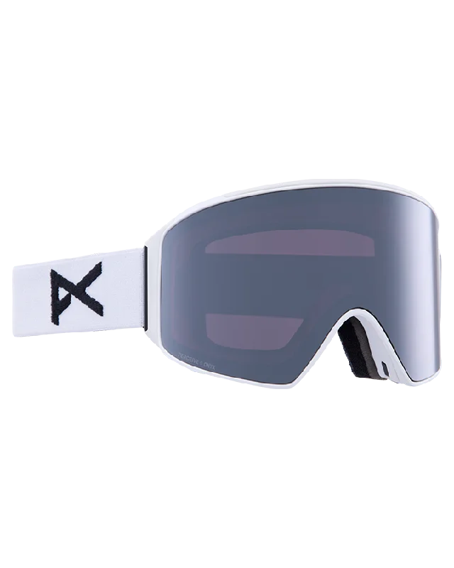 Anon M4 Cylindrical Snow Goggles + Bonus Lens + Mfi® Face Mask - White/Perceive Sunny Onyx Lens