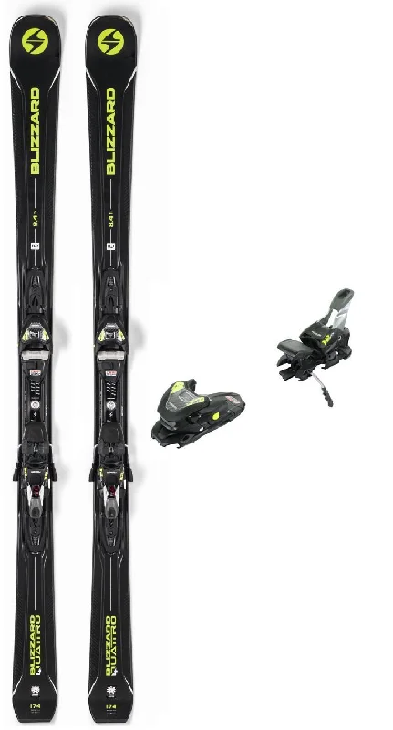 Skis for speed training-2019 Blizzard Quattro 8.4 Ti Snow Skis with Marker Bindings